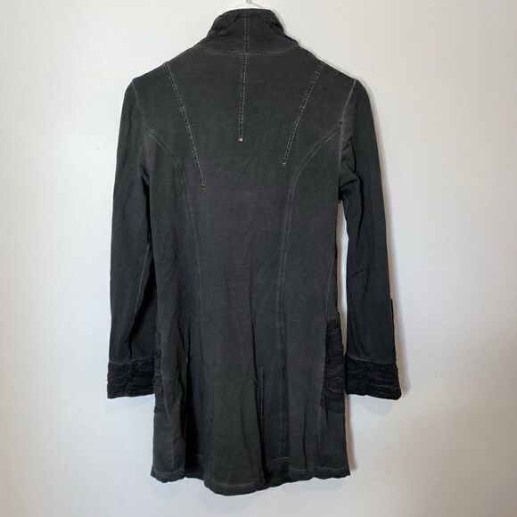 Elisa Cavaletti Gray Long Line Embellished Art to Wear Jacket - Picture 2 of 8